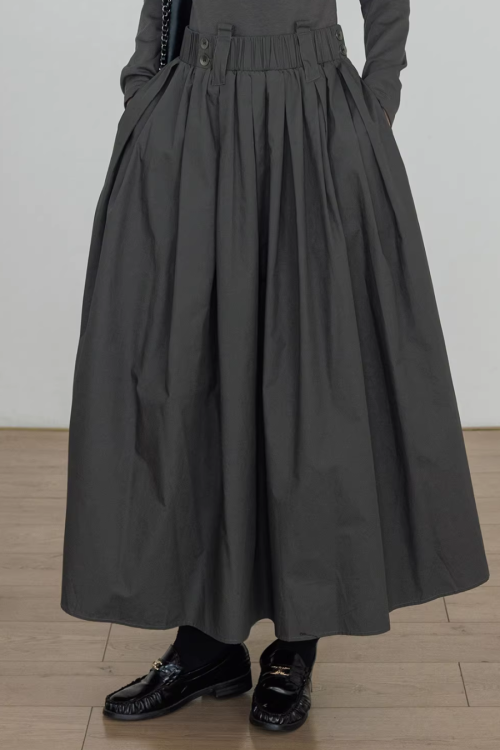 Half-Turtleneck Long Dress