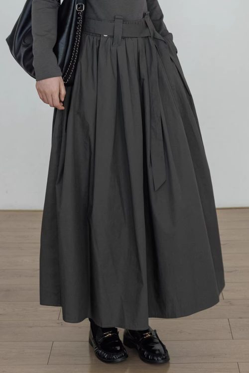 Half-Turtleneck Long Dress