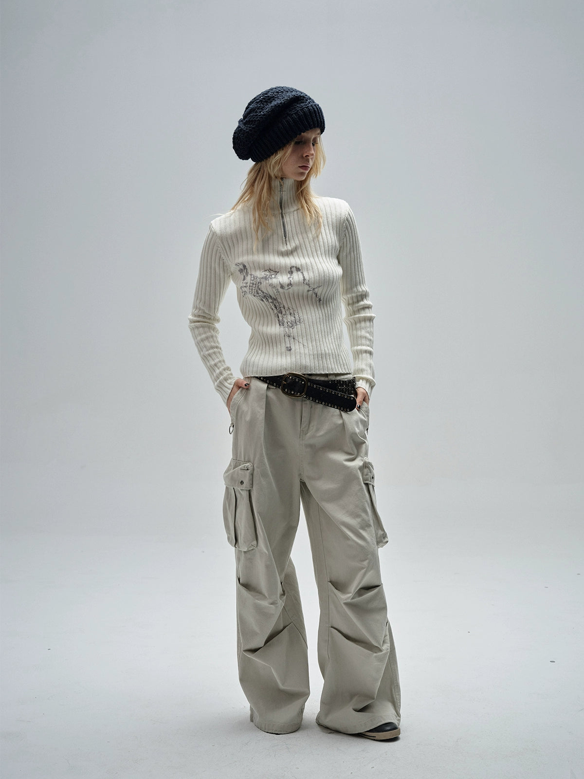 Half-Zip Ribbed Knit Top Half-Zip Ribbed Knit Top