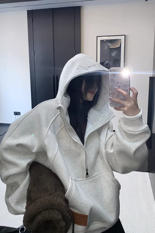 Half-Zip Sweatshirt Hoodie