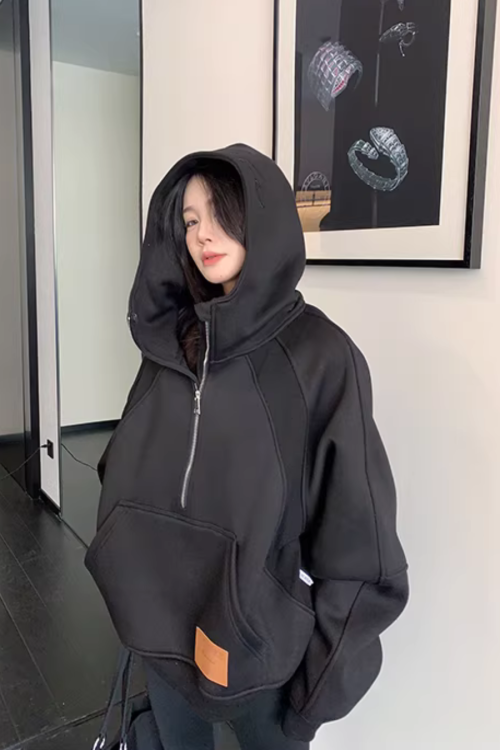 Half-Zip Sweatshirt Hoodie