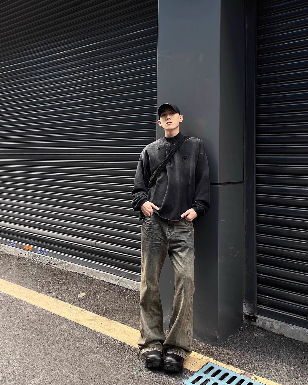 Half Zip Vintage Washed Top Half Zip Vintage Washed Top