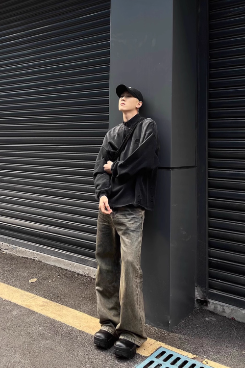 Half Zip Vintage Washed Top