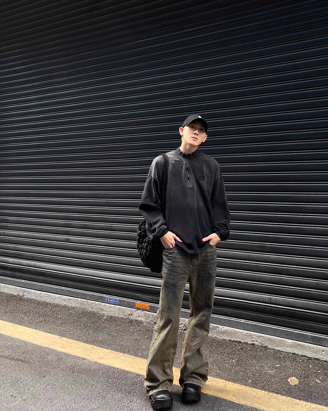 Half Zip Vintage Washed Top Half Zip Vintage Washed Top