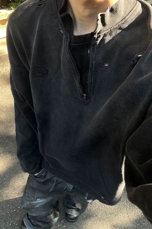 Half Zip Vintage Washed Top