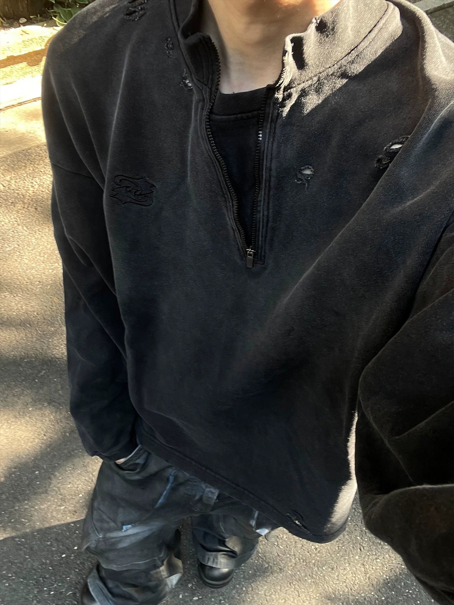 Half Zip Vintage Washed Top Half Zip Vintage Washed Top