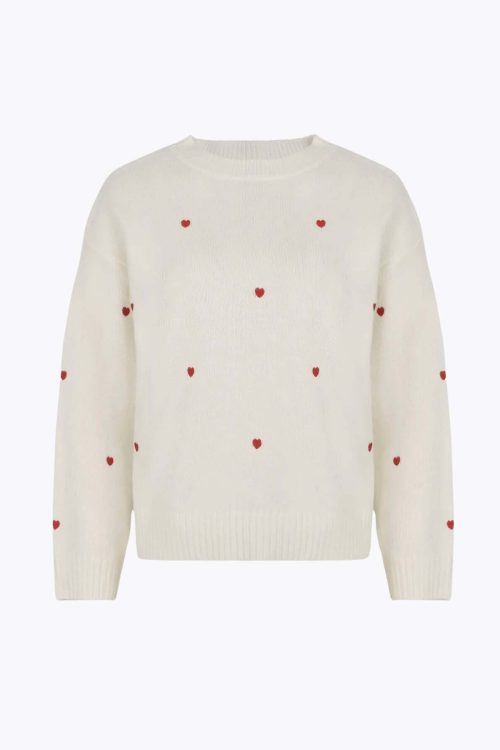 Heart Embroidered Sweater