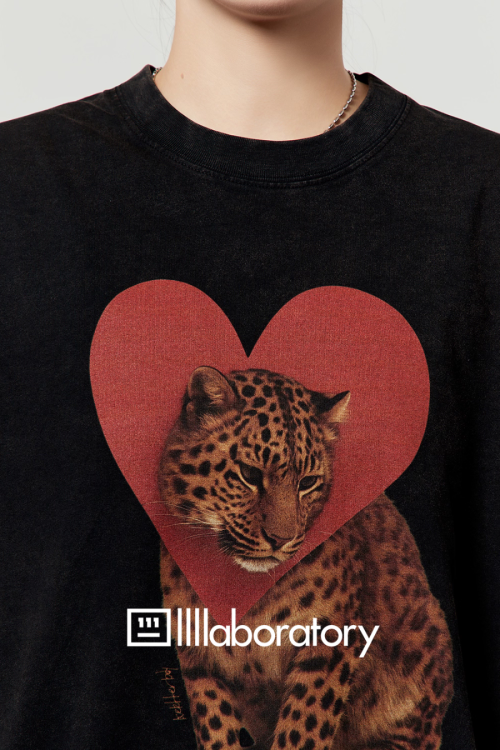 Heart Leopard Long Sleeve T-Shirt / Leopard Skirt