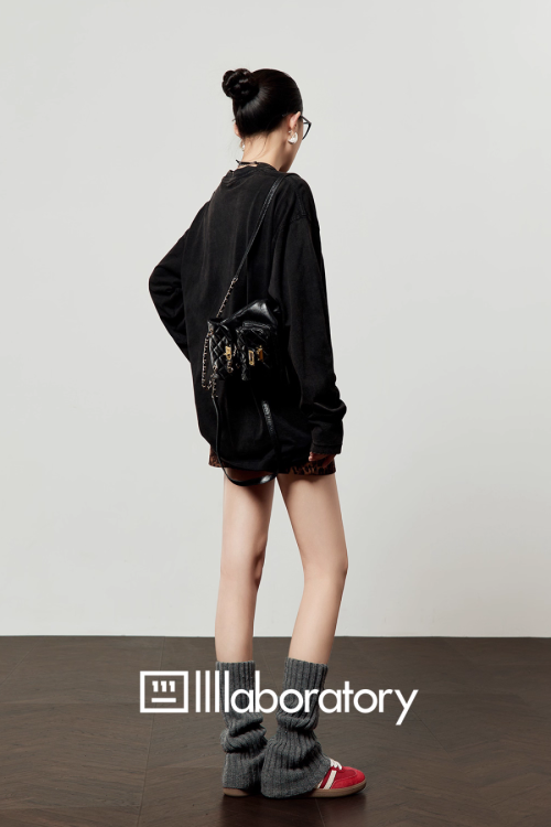 Heart Leopard Long Sleeve T-Shirt / Leopard Skirt