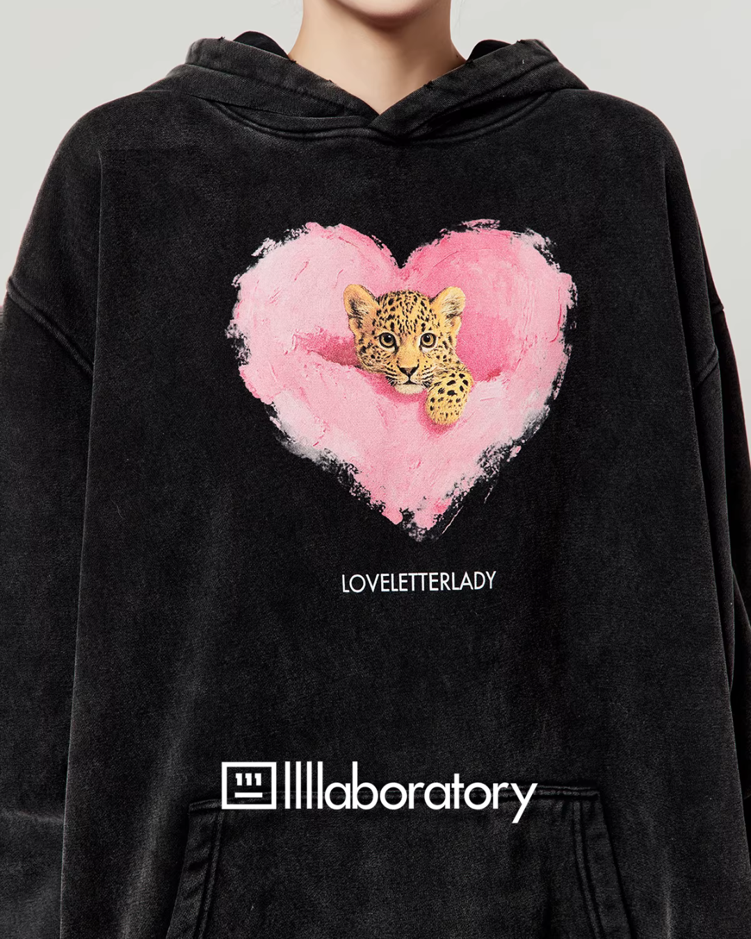 Heart Tiger Retro Hoodie / Pink Mini Skirt Heart Tiger Retro Hoodie / Pink Mini Skirt