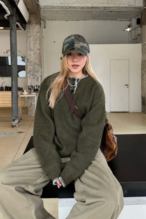 Henry Collar Knit Top