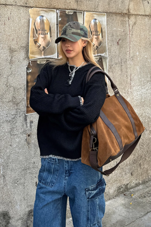 Henry Collar Knit Top