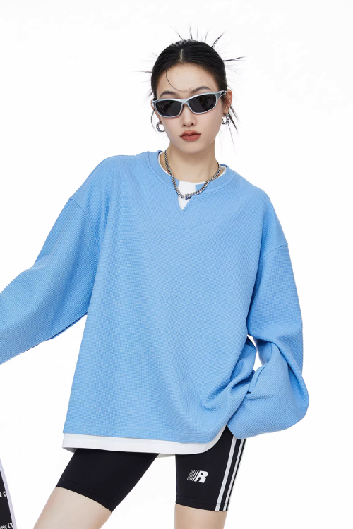 Henry Neck Long Sleeve Top