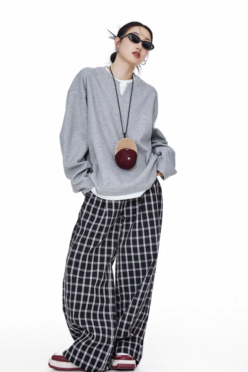 Henry Neck Long Sleeve Top