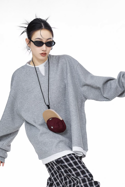 Henry Neck Long Sleeve Top