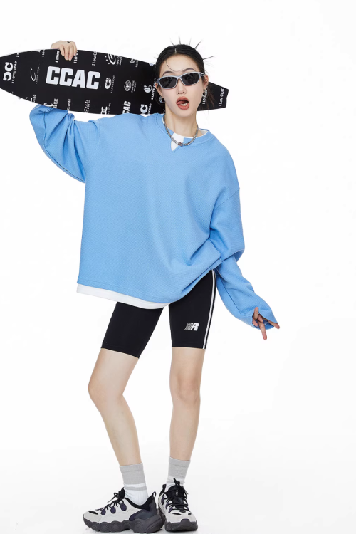 Henry Neck Long Sleeve Top