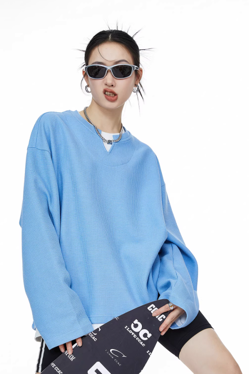 Henry Neck Long Sleeve Top