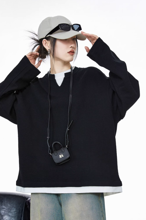 Henry Neck Long Sleeve Top