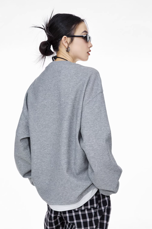 Henry Neck Long Sleeve Top