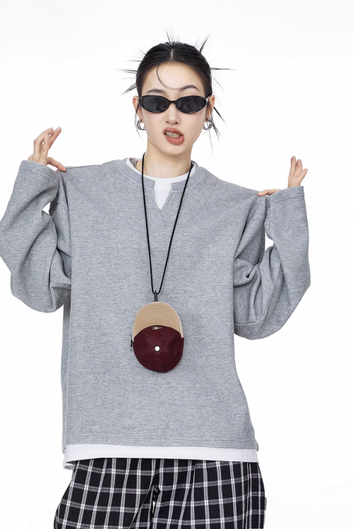 Henry Neck Long Sleeve Top