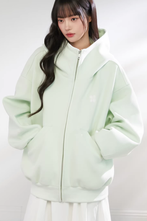 High-Neck Hoodie Jacket