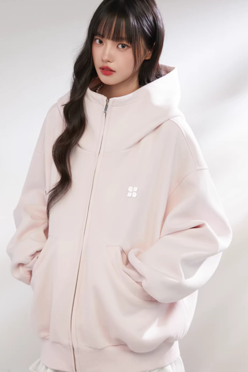 High-Neck Hoodie Jacket