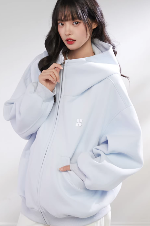 High-Neck Hoodie Jacket