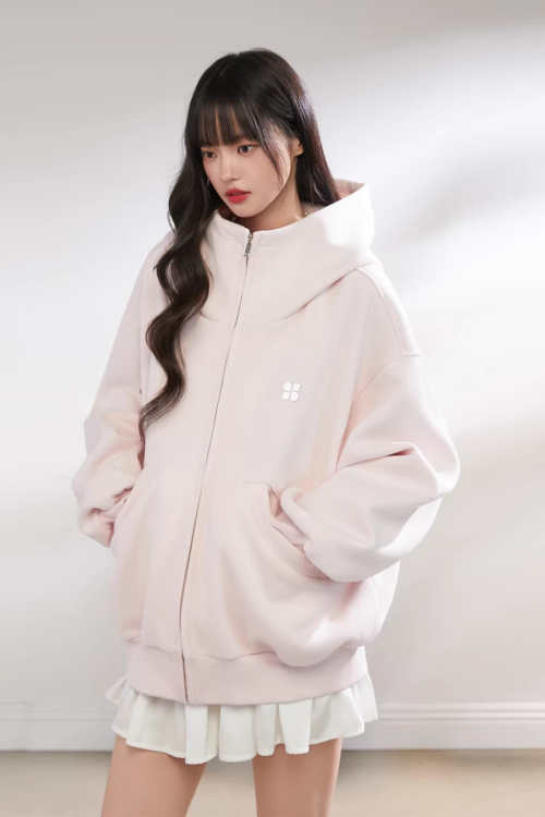 High-Neck Hoodie Jacket