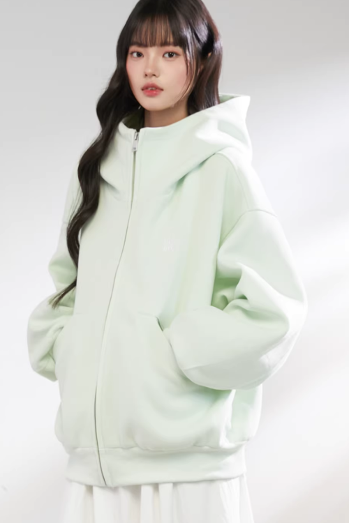 High-Neck Hoodie Jacket