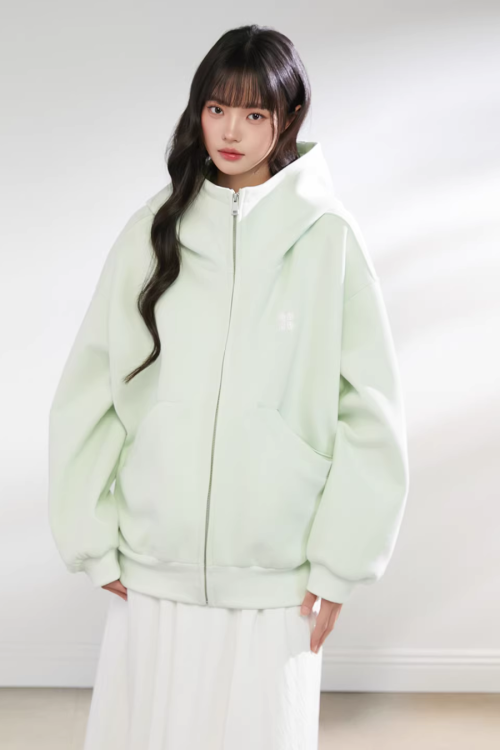 High-Neck Hoodie Jacket