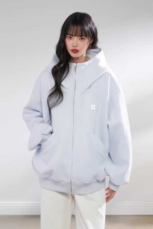 High-Neck Hoodie Jacket