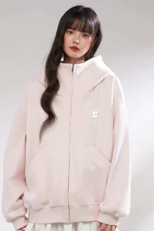 High-Neck Hoodie Jacket