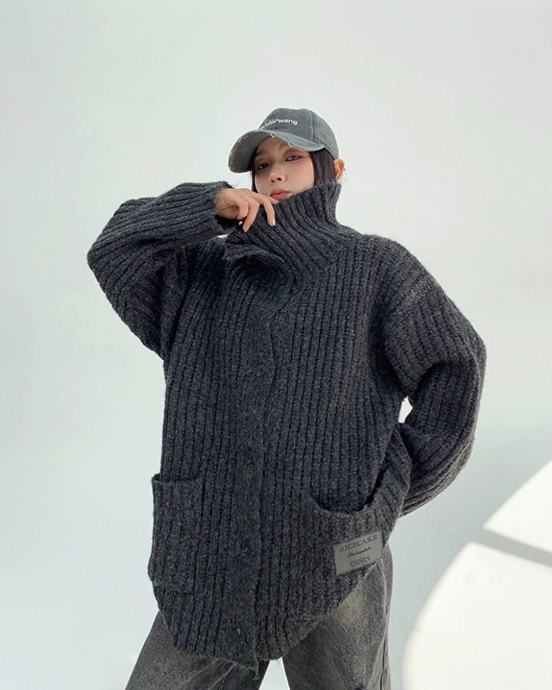 High-Neck Knit Cardigan High-Neck Knit Cardigan