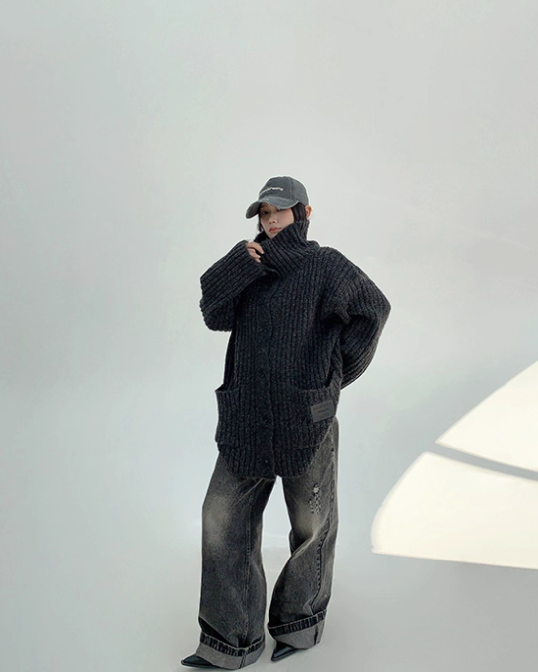 High-Neck Knit Cardigan High-Neck Knit Cardigan