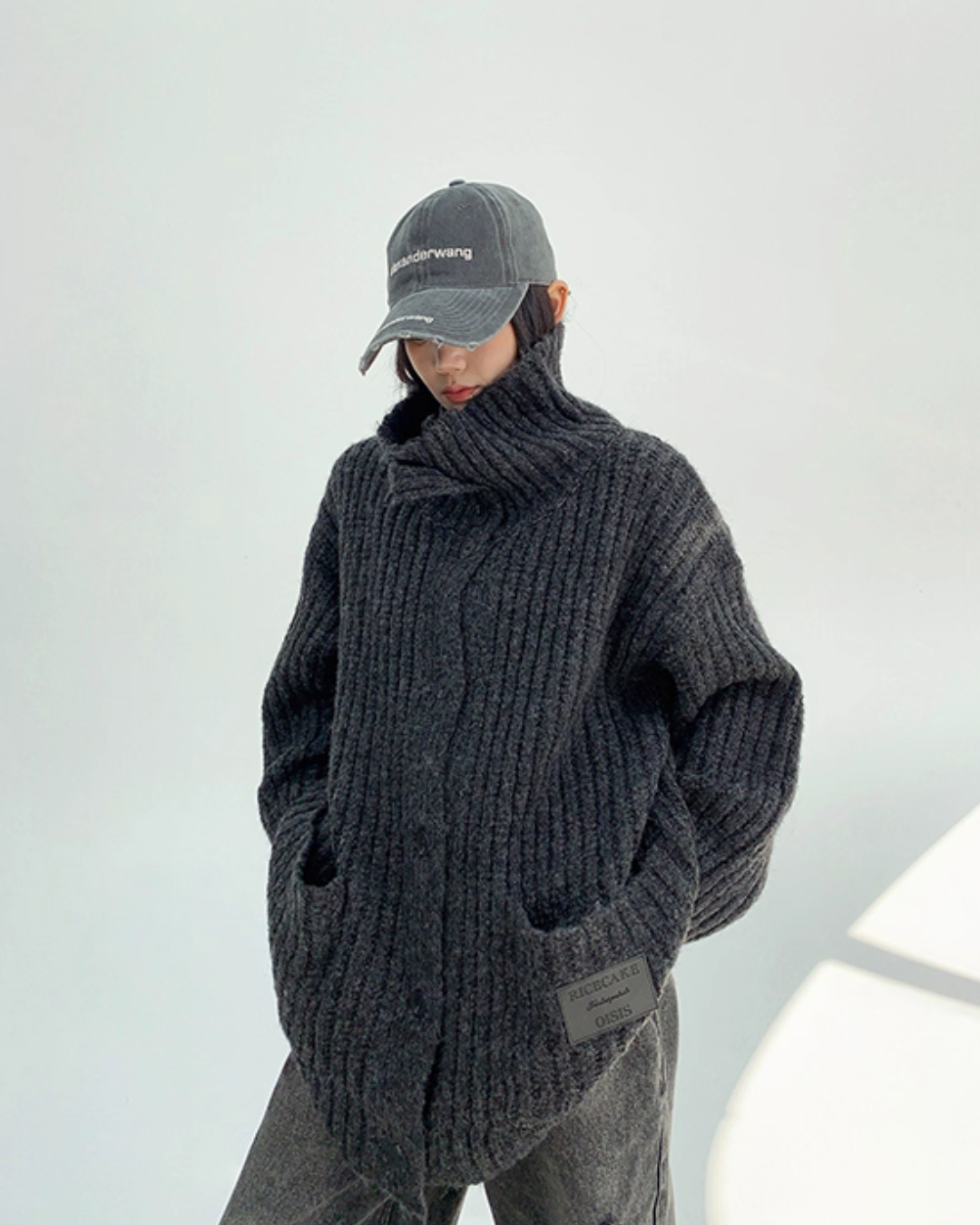 High-Neck Knit Cardigan High-Neck Knit Cardigan