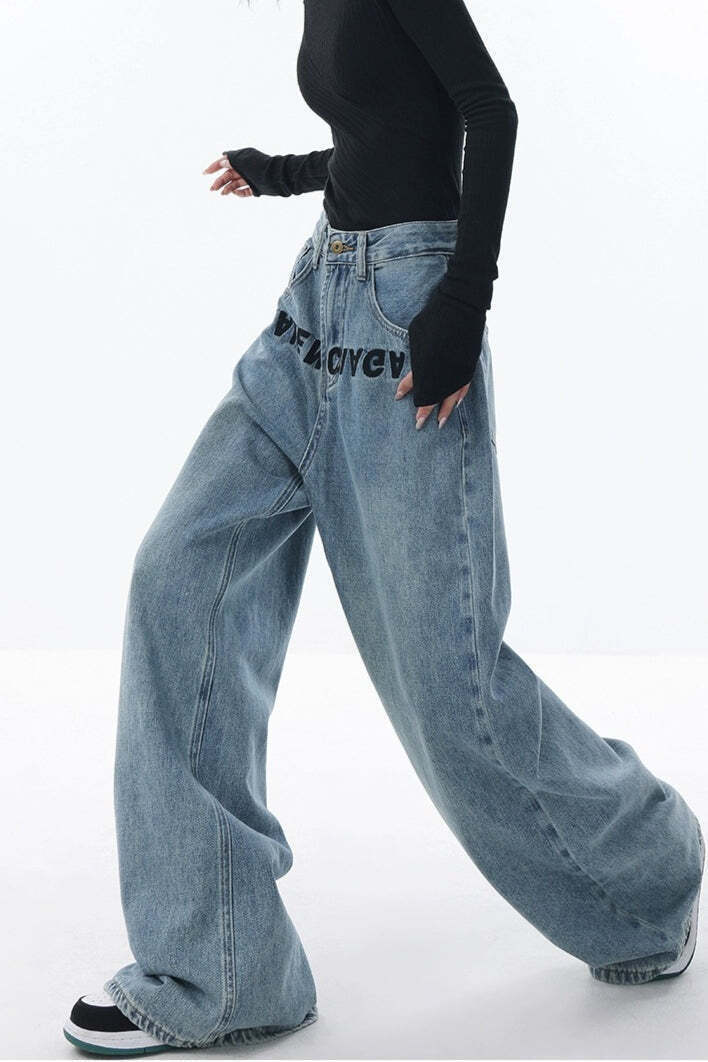 High Rise Embroidered Wide Leg Jeans High Rise Embroidered Wide Leg Jeans