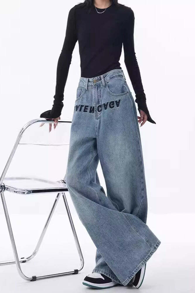 High Rise Embroidered Wide Leg Jeans High Rise Embroidered Wide Leg Jeans