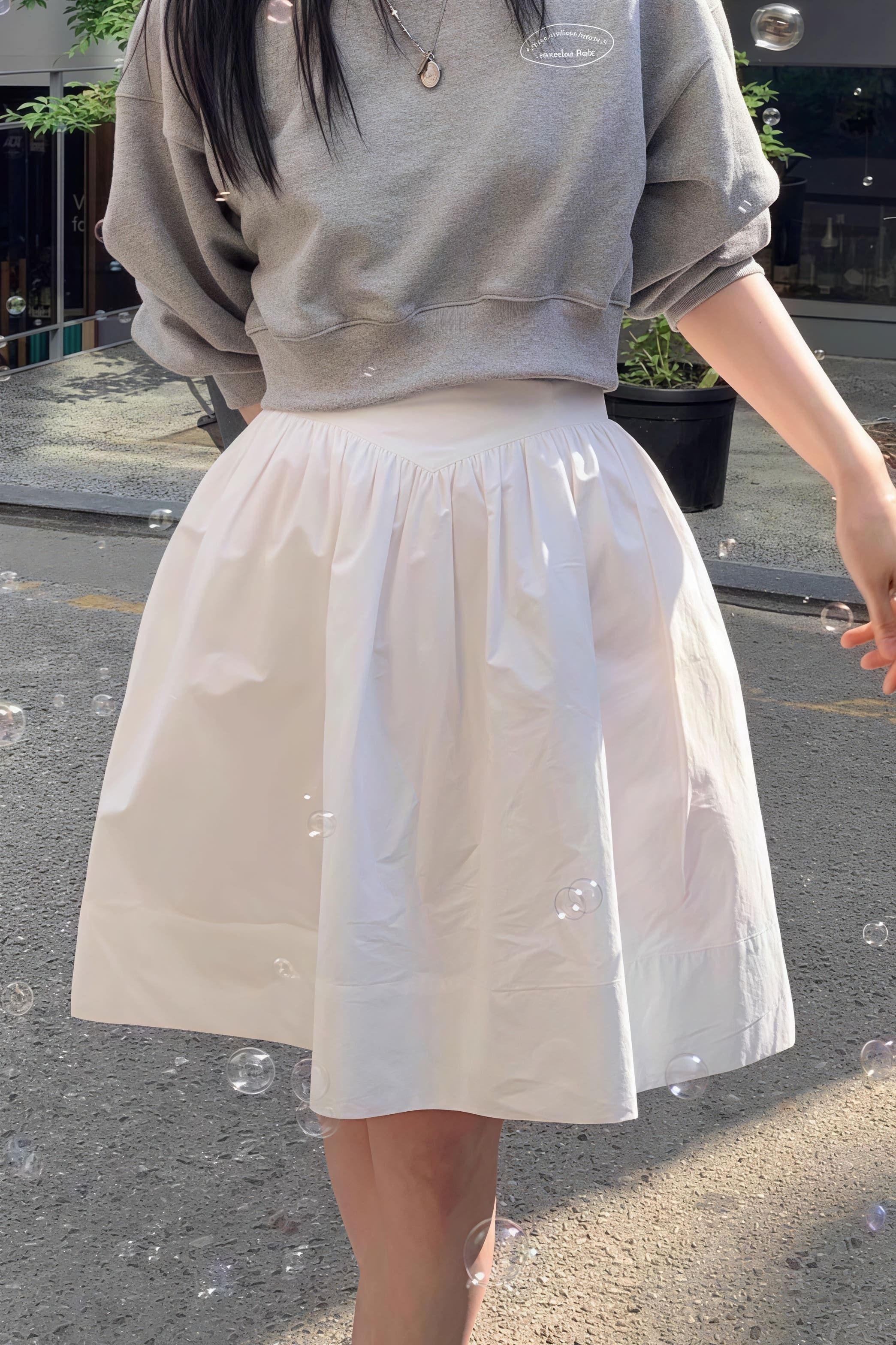 High Waist Pleated Waistband Solid Tulip Vintage Youthful Mini Skirt High Waist Pleated Waistband Solid Tulip Vintage Youthful Mini Skirt