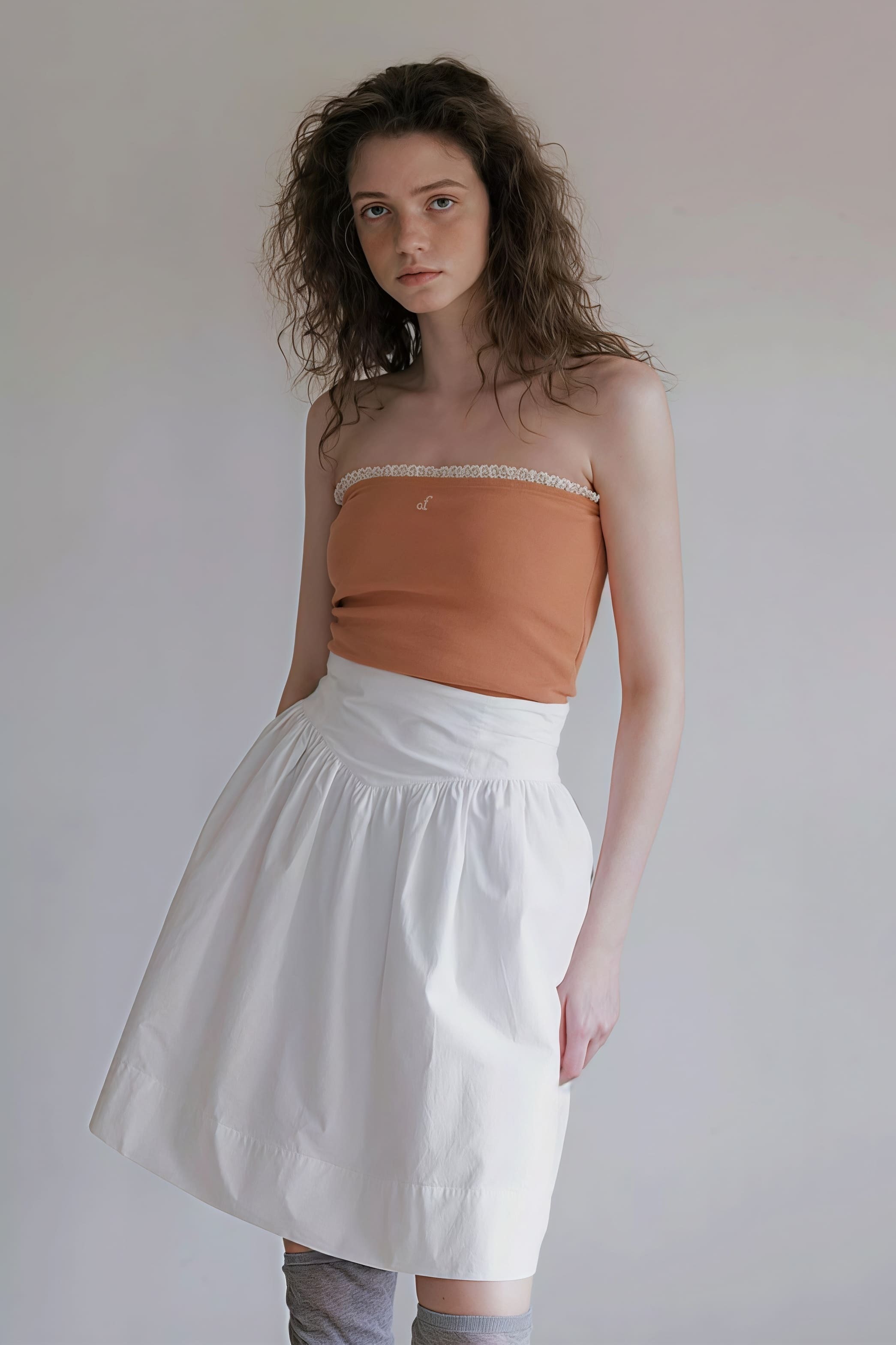 High Waist Pleated Waistband Solid Tulip Vintage Youthful Mini Skirt High Waist Pleated Waistband Solid Tulip Vintage Youthful Mini Skirt