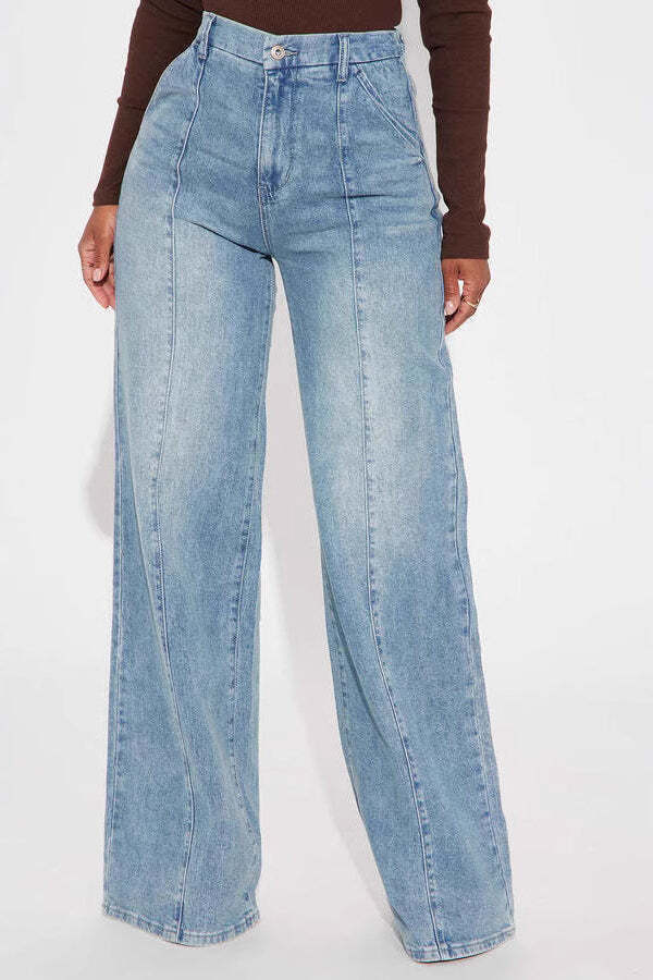 High Waist Straight Leg Jeans High Waist Straight Leg Jeans