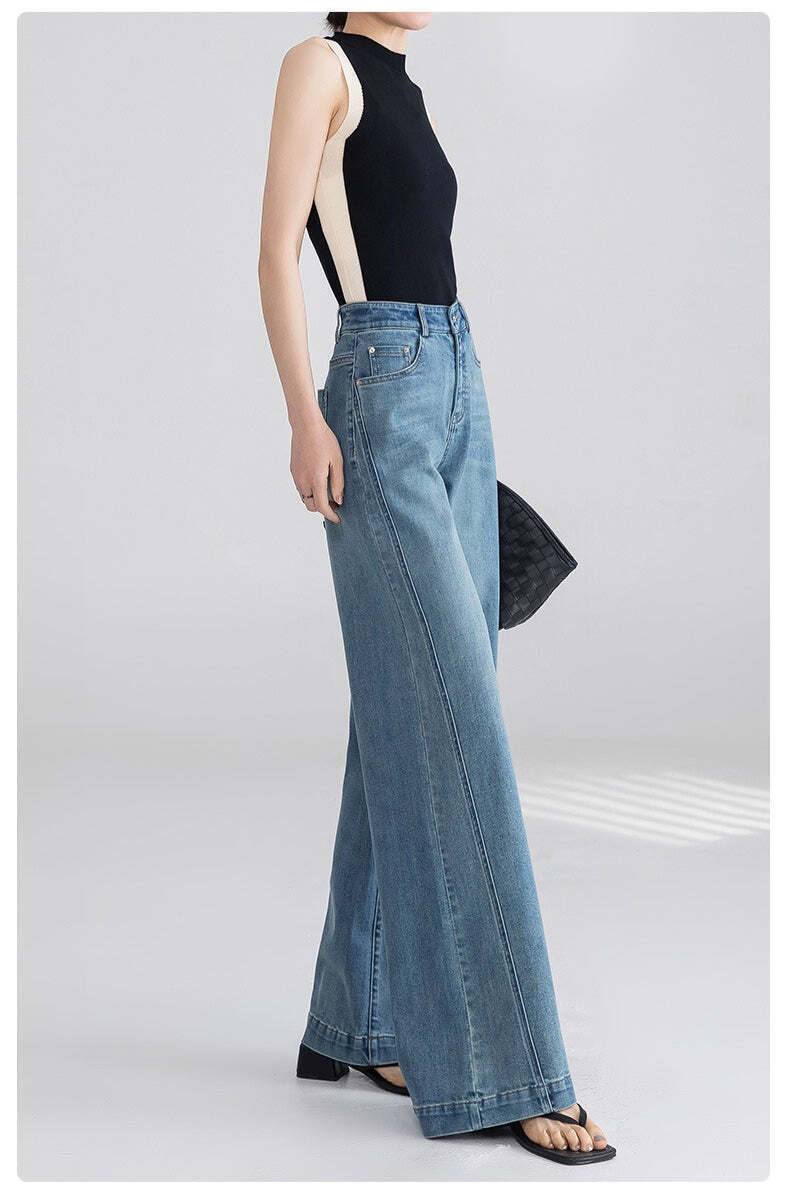 High Waist Wide Leg Flared Jeans High Waist Wide Leg Flared Jeans