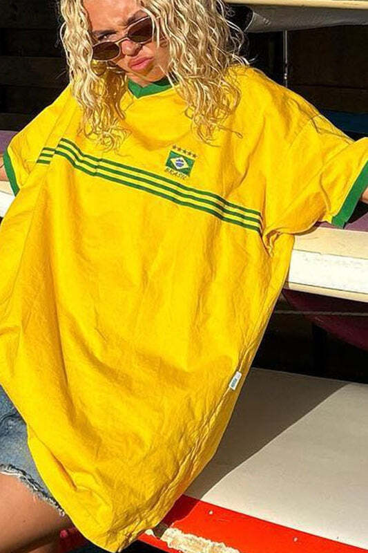 Hip Hop Crew Neck Letter Print Loose T-shirt