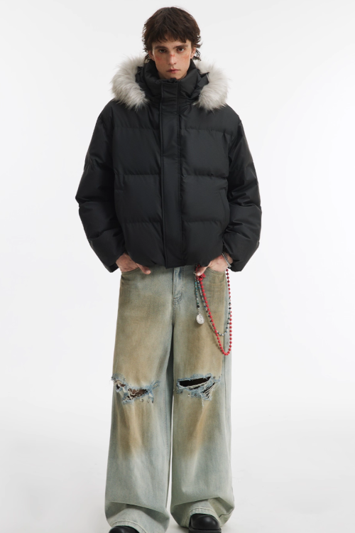 Hood Fur Down Jacket