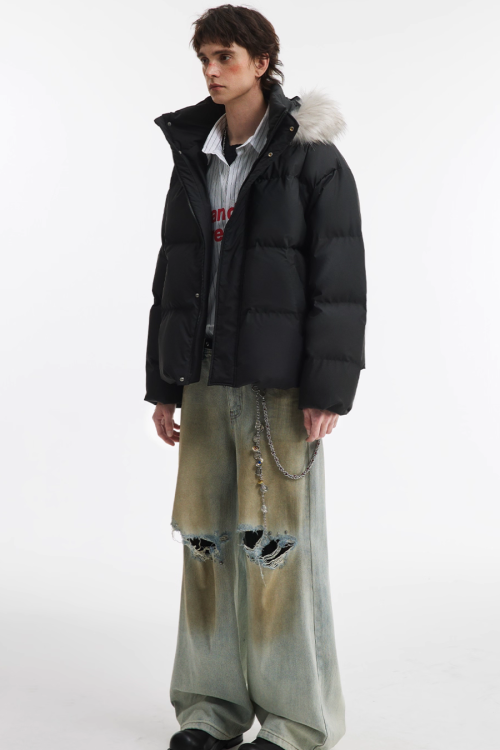 Hood Fur Down Jacket