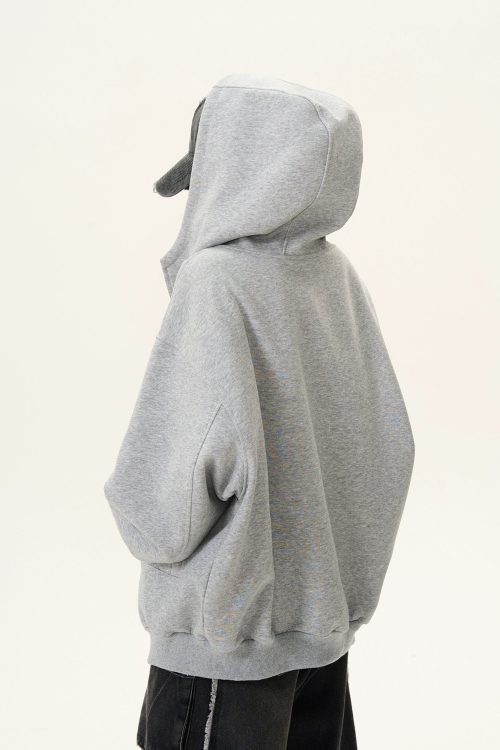 Hood Zip-Up Sweatshirt Jacket