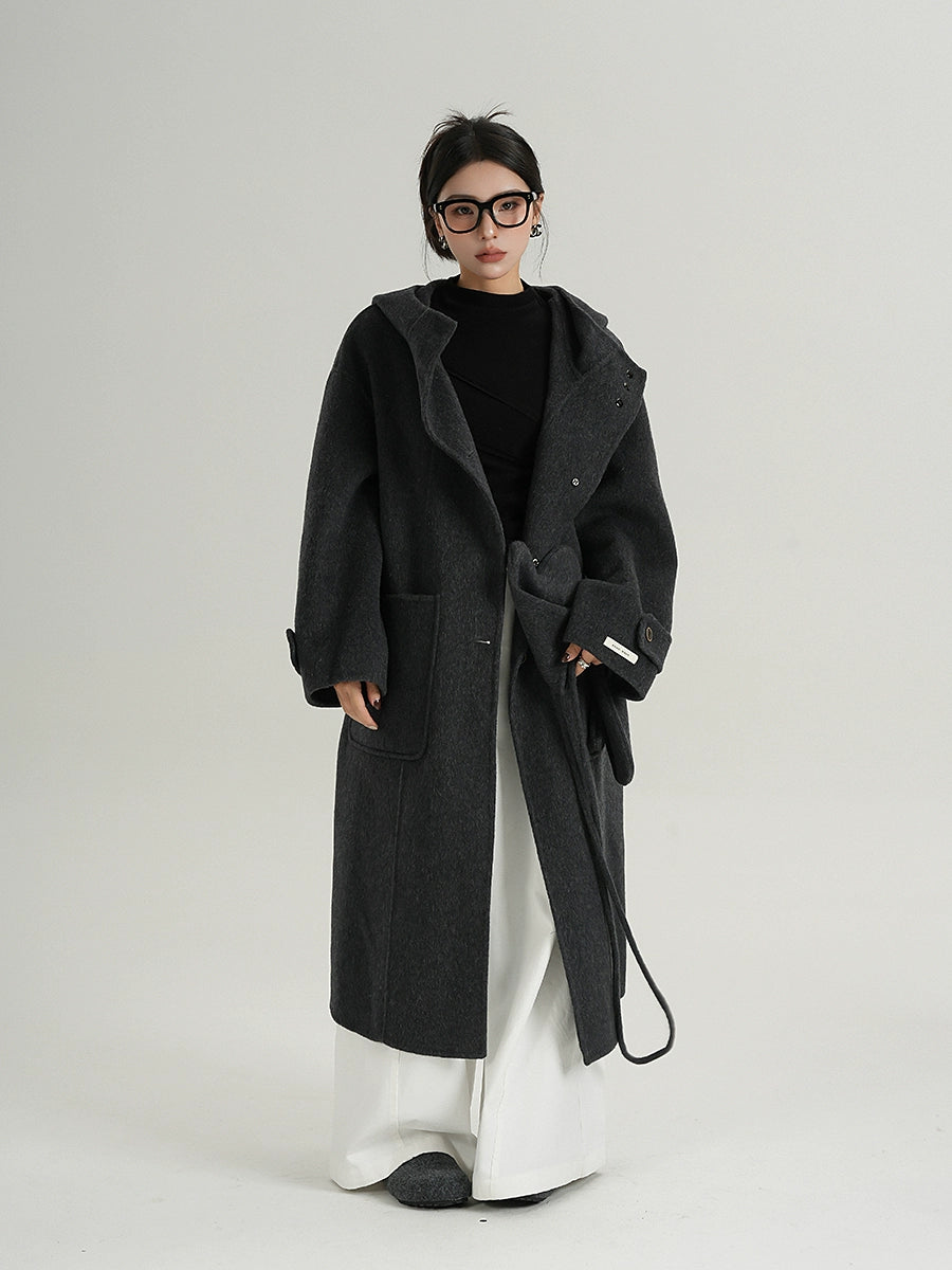 Hooded Gloves Long Coat Hooded Gloves Long Coat