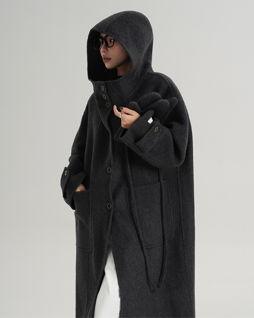 Hooded Gloves Long Coat Hooded Gloves Long Coat