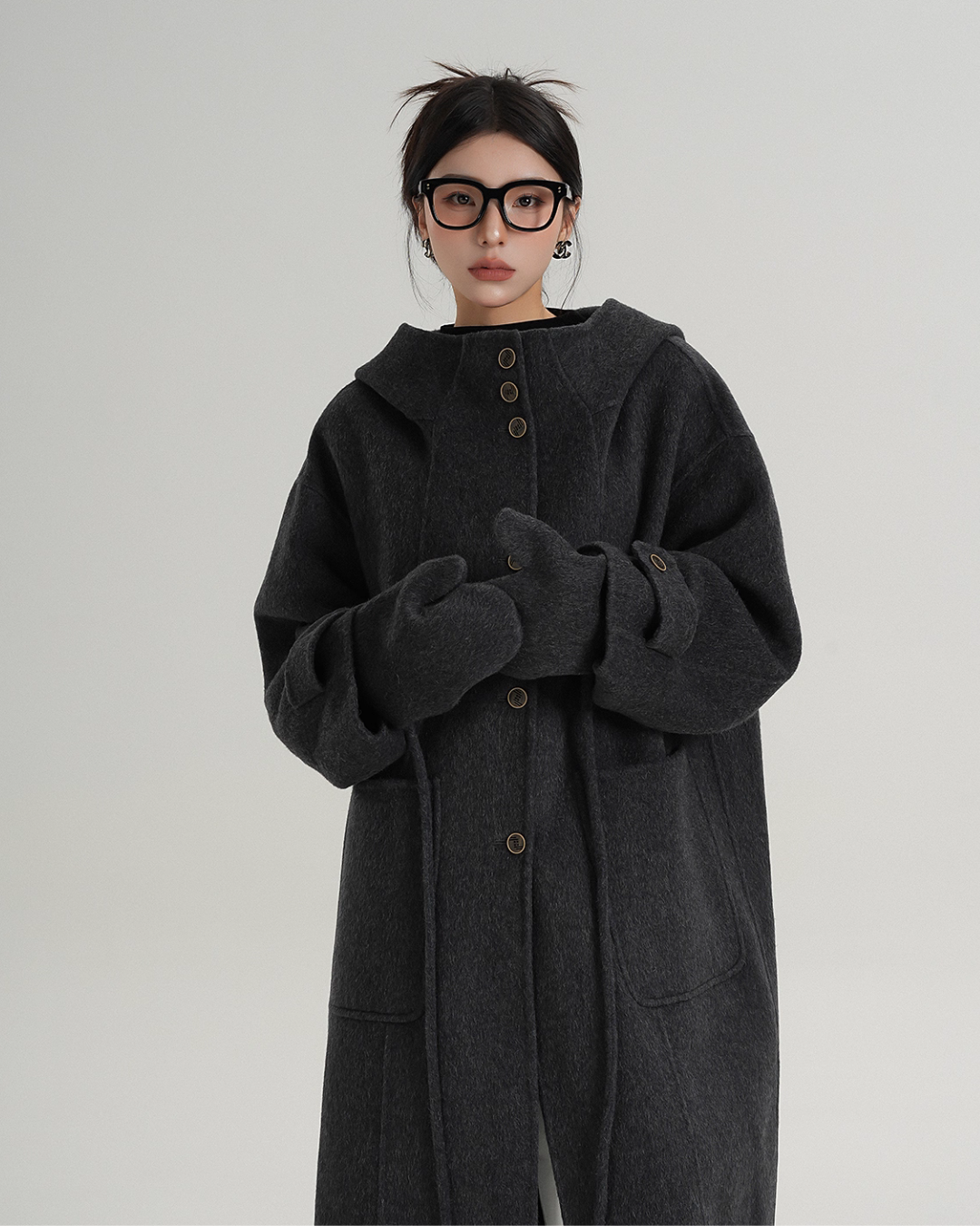 Hooded Gloves Long Coat Hooded Gloves Long Coat