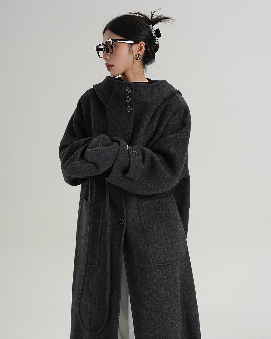 Hooded Gloves Long Coat Hooded Gloves Long Coat