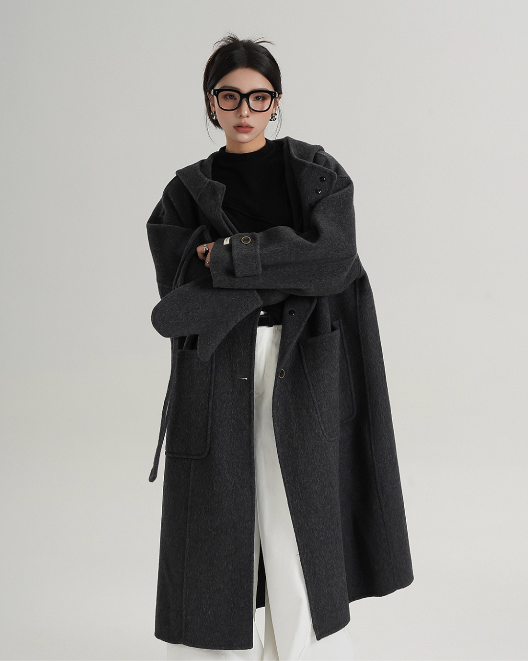 Hooded Gloves Long Coat Hooded Gloves Long Coat